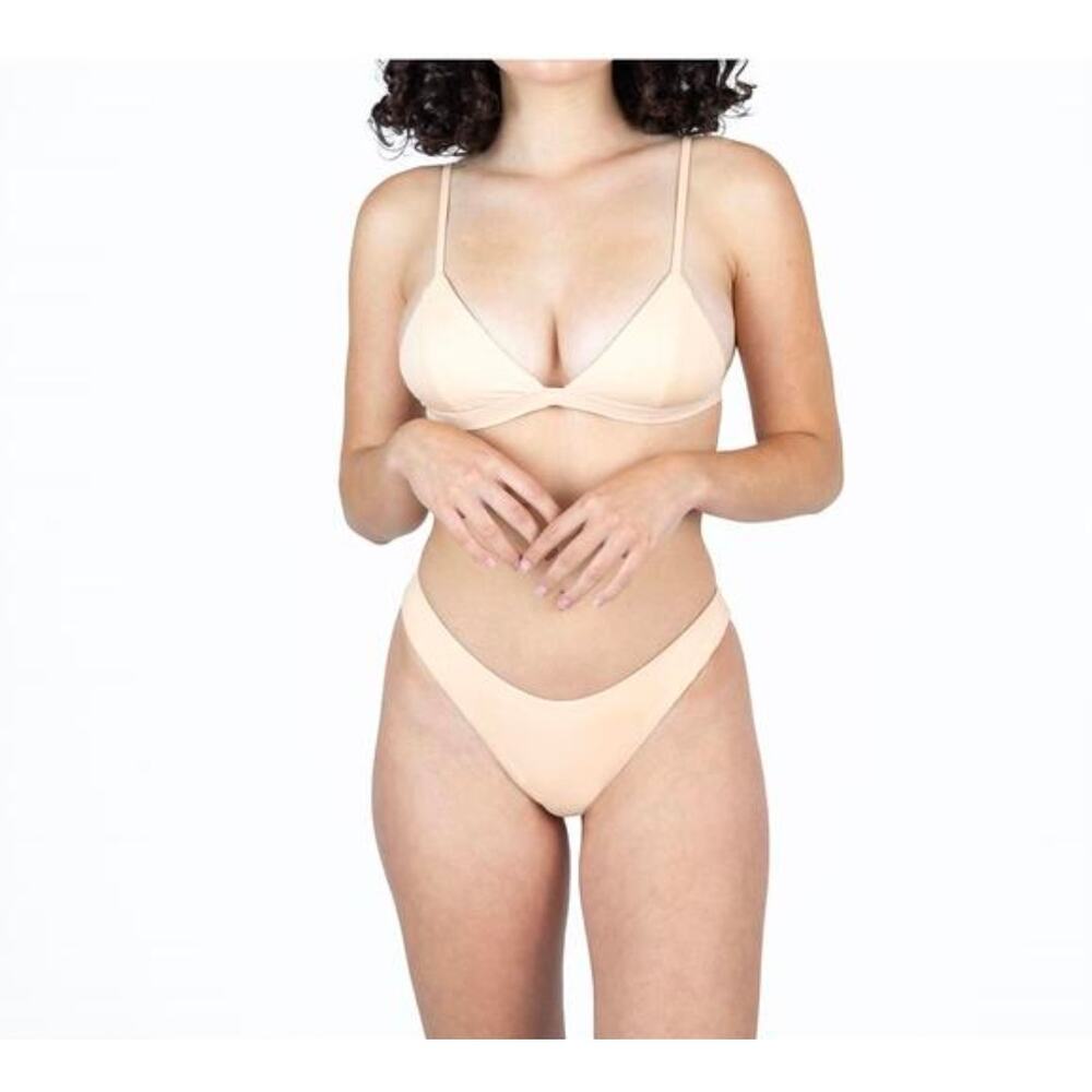 Bromelia Valentina bikini glow Skin tones nude sz small new with tags $170 WL178